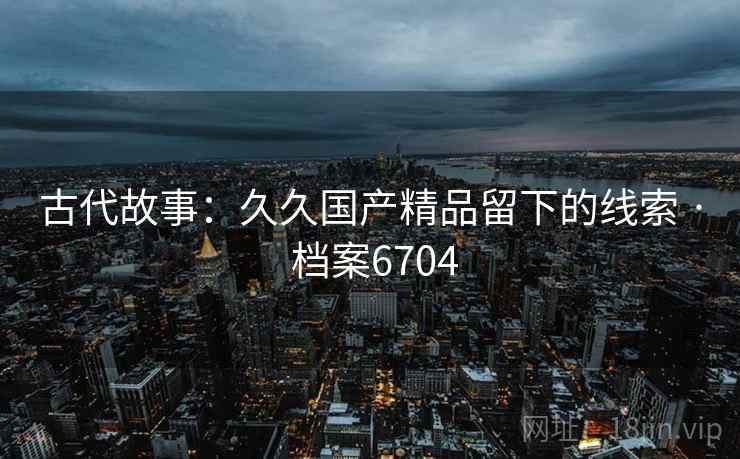 古代故事：久久国产精品留下的线索 · 档案6704