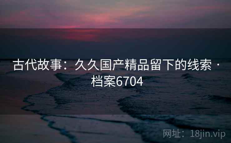 古代故事：久久国产精品留下的线索 · 档案6704