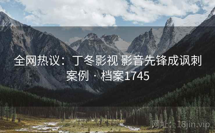 全网热议：丁冬影视 影音先锋成讽刺案例 · 档案1745